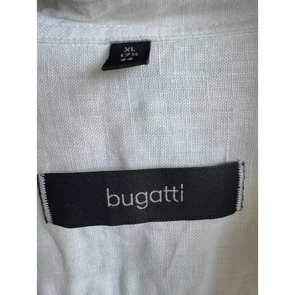 Bugatti Men's White Linen Button Down Casual Shirt XL - Picture 2 of 8